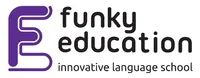 Логотип Funky Education, лингвистический образовательный центр